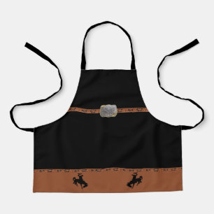 Tablier Western Rodeo Cowboy Belt Buckle et Bronc Riders