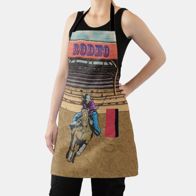 Tablier Western Rodeo Cowboy Cowgirl Barrel Racing Apron (Insitu)