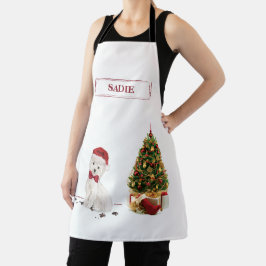 Tablier Westin Funny Chien de Noël avec arbre