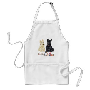 Tablier Wheaten & Black Scotties Fête des Mères