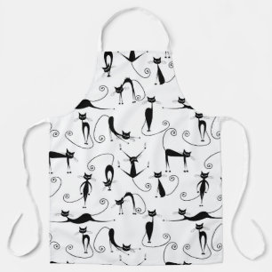 Tablier Whimsical Skinny Motif de chat noir