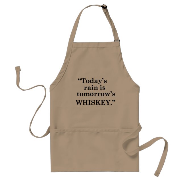 Tablier Whiskey cite d'humoristiques paroles d'alcool cade (Devant)