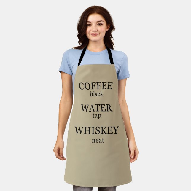 Tablier Whiskey cite d'humoristiques paroles d'alcool cade (Porté)
