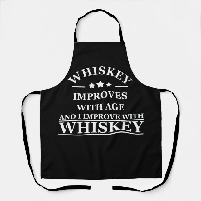 Tablier Whiskey cite d'humoristiques paroles d'alcool cade (Recto)