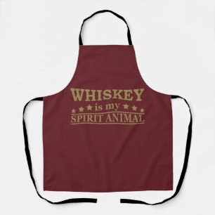 Tablier Whiskey est mon animal d'esprit drôle de dire alco