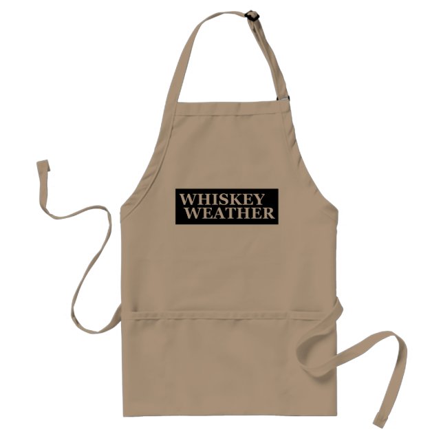 Tablier Whiskey weather, drôle de citations à boire (Devant)