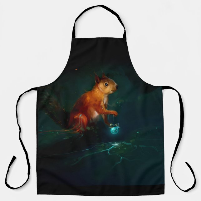 Tablier Whispering Squirrel All-Over Print Apron (Recto)
