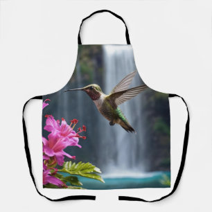 Tablier "Whispers of Nature : Hummingbird, Cascade,