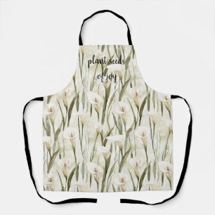 Tablier White Calla Lily Floral Joie