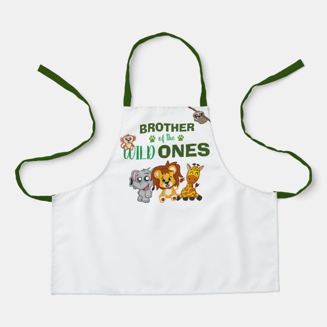 Tablier Wild One Jungle Safari Animal Twins Brother Zoo (Recto)