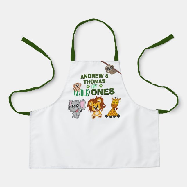 Tablier Wild One Jungle Safari Animal Twins Premier annive (Recto)