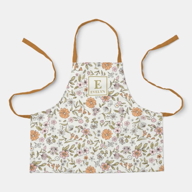Tablier Wildflower monogram floral Apron (Recto)