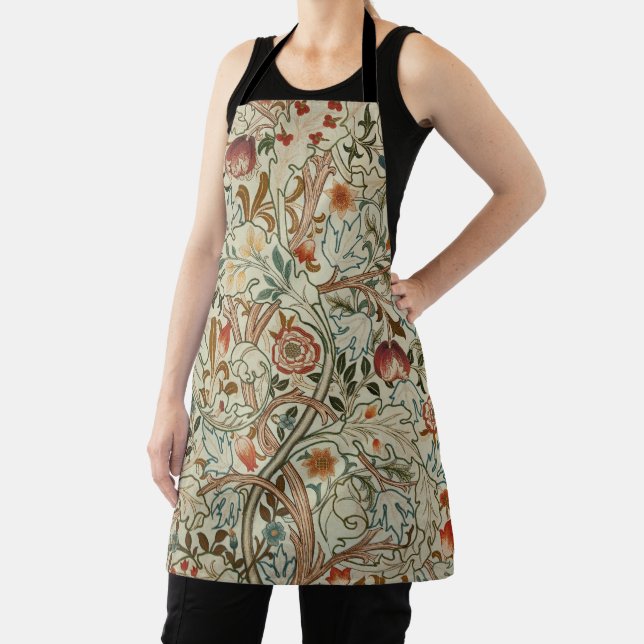 Tablier William Morris Acanthus Broderie Motif Floral (Insitu)