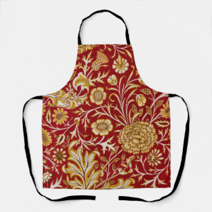 Tablier William Morris Cherwell Motif Floral Rouge