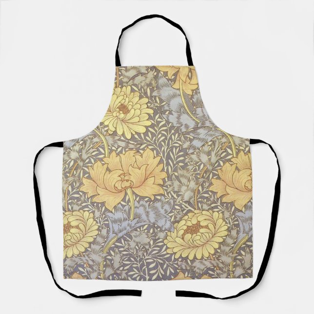 Tablier William Morris Chrysanthemum Fleurs maman (Recto)
