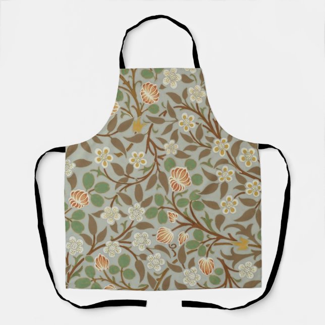 Tablier William Morris Clover Fleur botanique (Recto)
