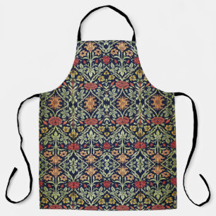 Tablier William Morris Fleurs Feuillage Vert Jaune Rouge R