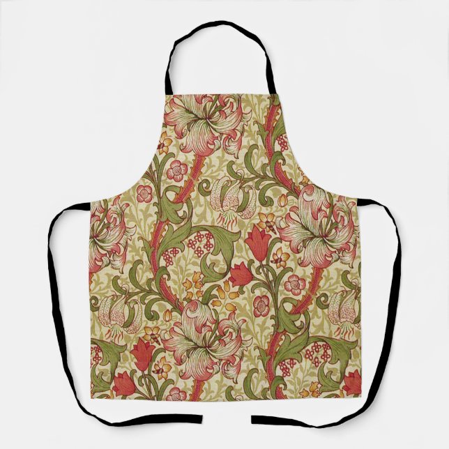 Tablier William Morris Golden Lily modèle floral (Recto)