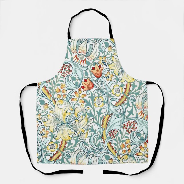 Tablier William Morris Golden Lily modèle floral (Recto)