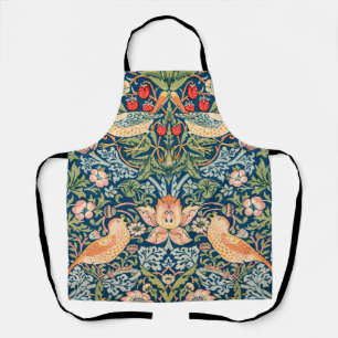 Tablier William Morris motif floral voleur de fraises