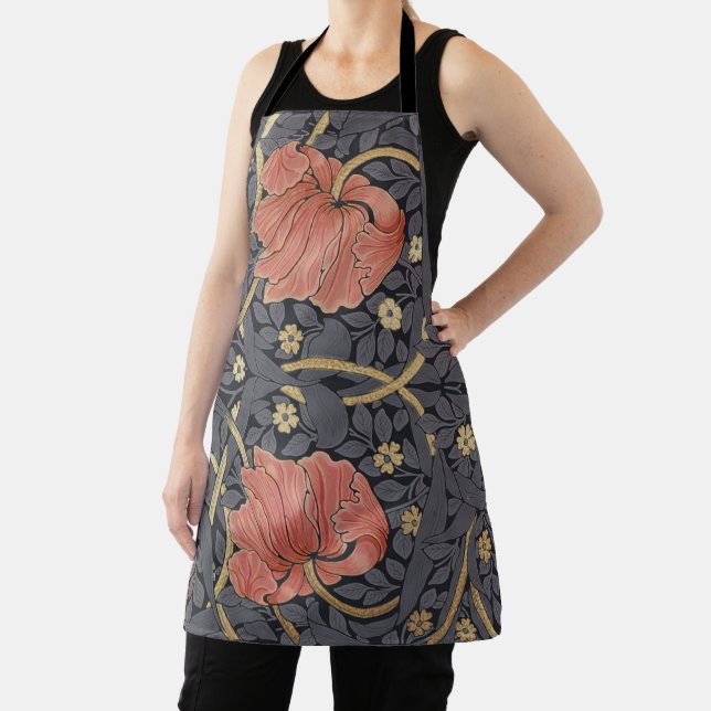 Tablier William Morris Pimpernel Motif Vintage Apron (Insitu)