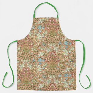 Tablier William Morris Vintage bleu rose blanc vert