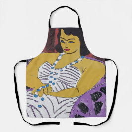 Tablier Woman and Wine Design ajouter du texte, Apron