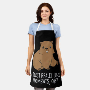 Tablier Wombats drôles J'aime vraiment beaucoup les wombat
