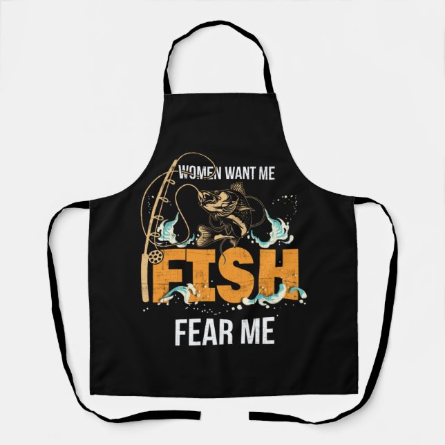 Tablier Women Want Me, Fish Fear Me Fishing (Recto)