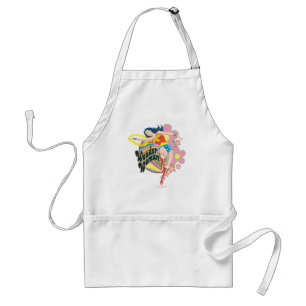 Tablier Wonder Woman Flowers rétro
