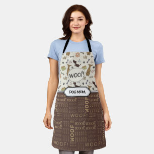 Tablier WOOF ! Amoureux des chiens - Puppies motif personn