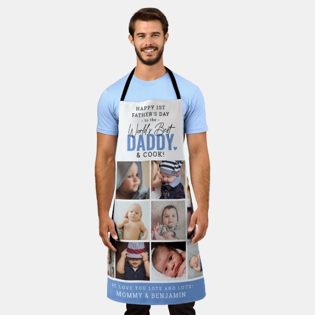 Tablier 'Worlds Best Daddy' 1ère Fête des pères de conserv (Porté)