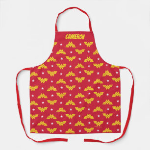 Tablier WW84   Red Wonder Woman Logo Et Stars Motif