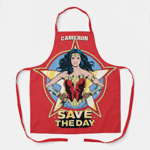 Tablier WW84   Save the Day Wonder Woman Retro Comic Art