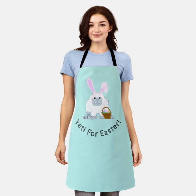 Tablier Yeti pour Pâques mignonne Pâques Yeti (Porté)