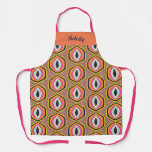 Tablier Yeux de tigre en rose jaune orange