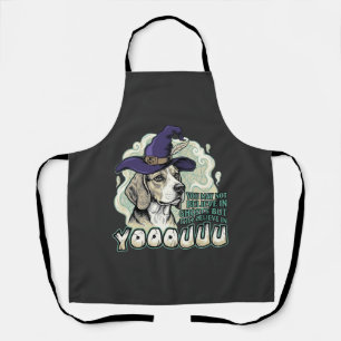 Tablier Yooouuu Fantômes Chien Beagle Chapeau de Sorcière