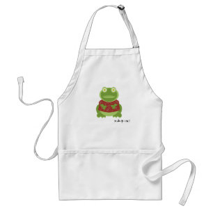 Tablier yuletoad dans la cuisine