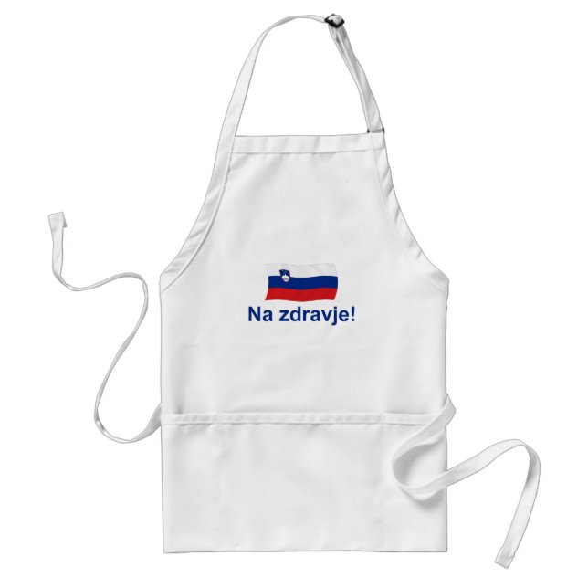Tablier Zdravje slovène de Na ! (À votre santé !) (Devant)