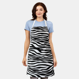 Tablier Zebra Print, Zebra Stripes, Noir Et Blanc