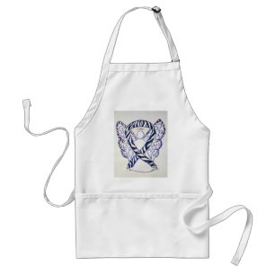 Tablier Zebra Stripe Awareness Ribbon Angel Art Apron