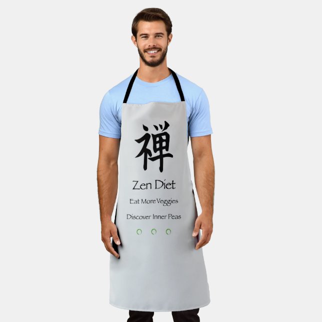 Tablier Zen Diet Manger Plus de Légumes (Porté)