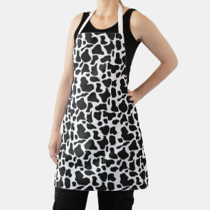 Tablier Zones de vache fermière noires et blanches