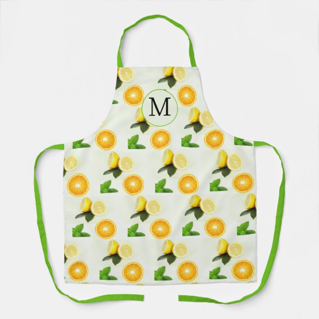 Tabliers avec impression de Citron et Menthe de Mo (Recto)