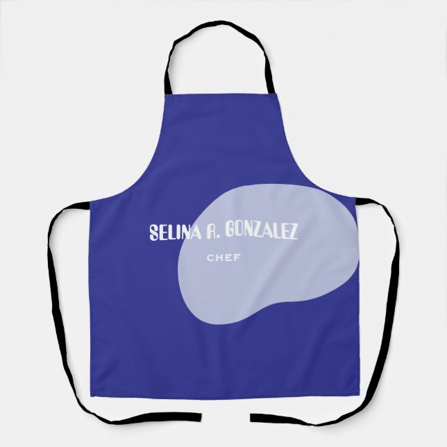 Tabliers avec motif bleu frais et neutre (Recto)