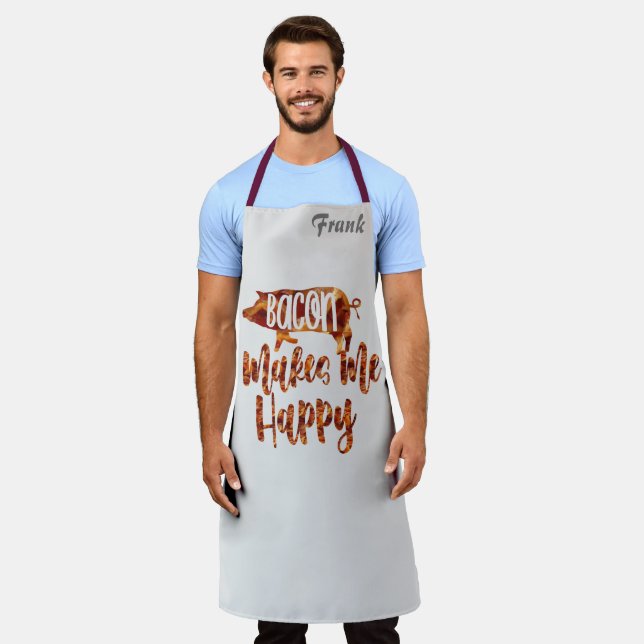 Tabliers Cadeaux De Cuisine, Bacon Amusant Me Rend (Porté)