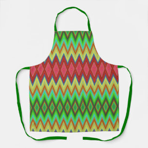 Tabliers colorés en zigzag avec des formes de diam