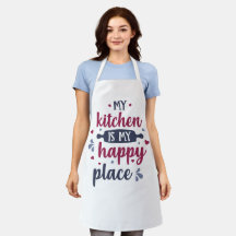 Tabliers customisés avec des citations de cuisine 
