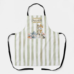 Tabliers de chat capricieux en aquarelle personnal