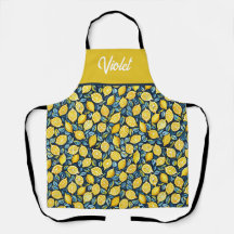 Tabliers de cuisine au citron personnalisés